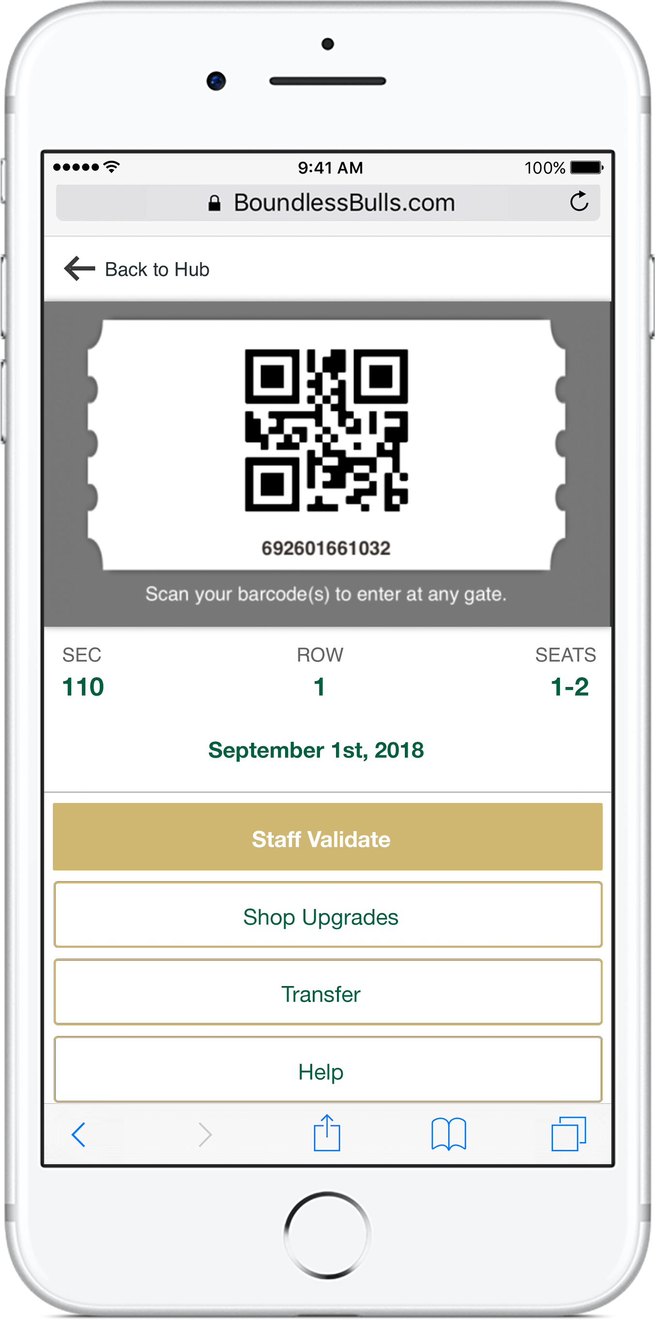 On Gameday, Scan In With Your Mobile Barcodes And Enjoy - Ticket (1622x2844), Png Download