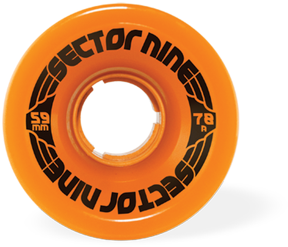 Sector 9 Nine Balls 59mm 78a/ Orange - Sector 9 9 Ball 78a Orange 59mm Wheels (4 Wheel Set) (1000x1000), Png Download