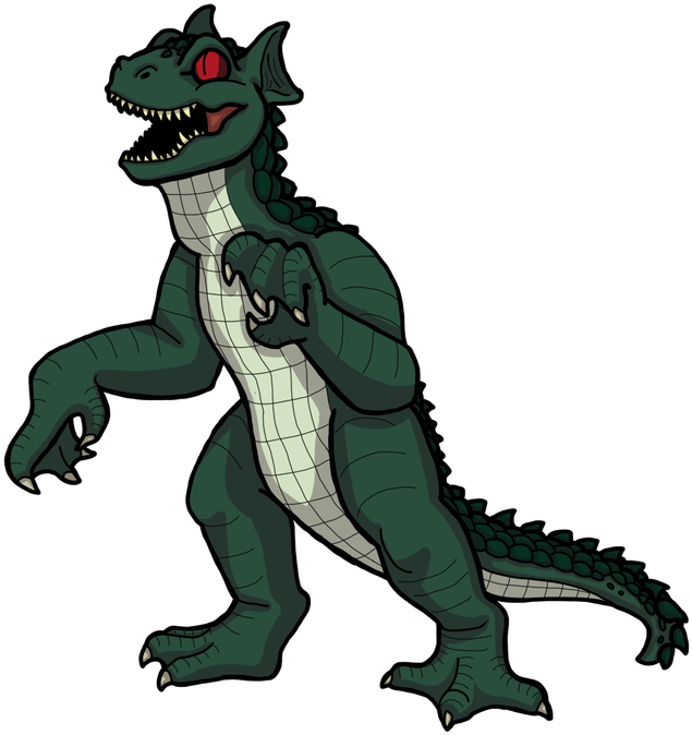 Vector Transparent Crocodile Clipart Atomic Theory - Gorgo (640x709), Png Download