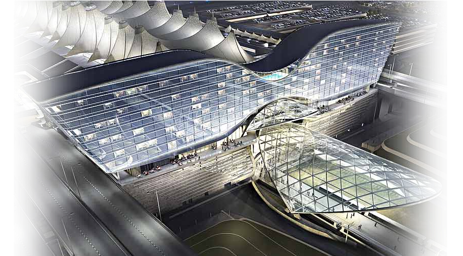 Airport Limo Denver - Dia Hotel (916x501), Png Download