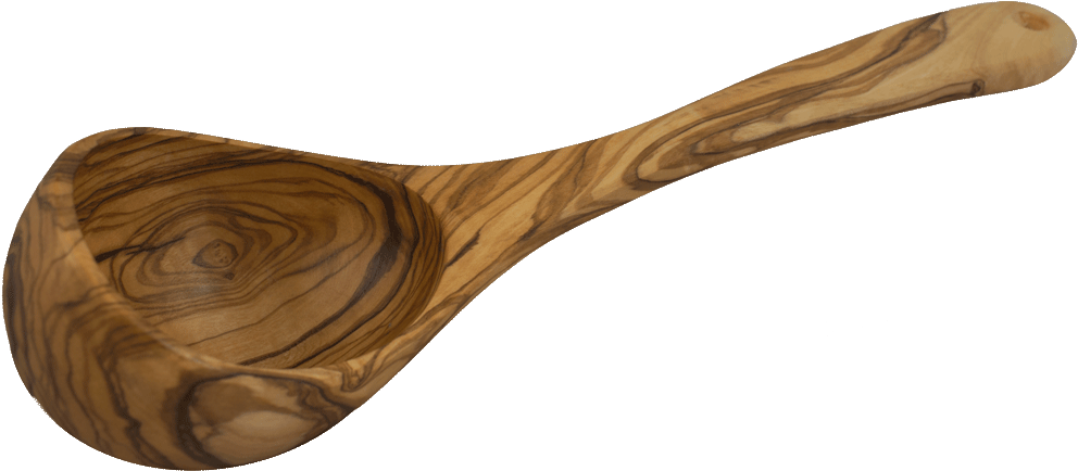 Olive Wood Soup Ladle - Wood (1000x1000), Png Download