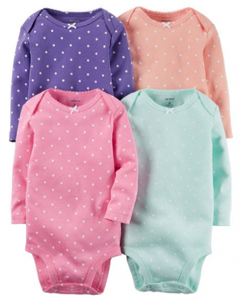 Комплект Бодиков С Длинным Рукавом Для Девочки Carters - Carters Bodysuit Baby Girl (600x600), Png Download