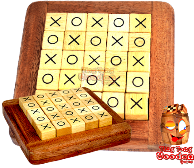 Quixo, Cross Road Or Tic Tac Toe Wooden Strategy Game - Strategy Game (650x548), Png Download