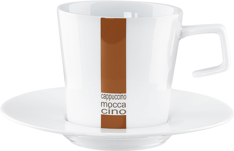 Taza De Capuchino Con Platillo 0,18l - Asa Selection Al Bar Cappuccino Cup Striped (800x800), Png Download