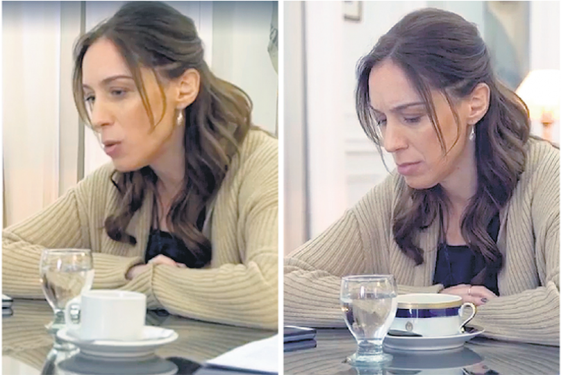 Las Distintas Tomas Del Video Muestran Que Se Cambió - Maria Eugenia Vidal Taza (960x540), Png Download