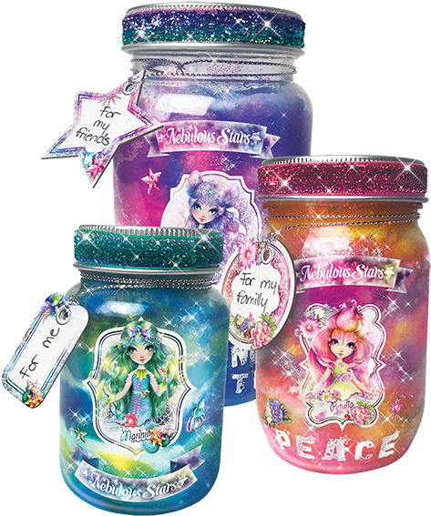 Download Nebulous Stars Galaxy Wish Jars PNG Image with No Background