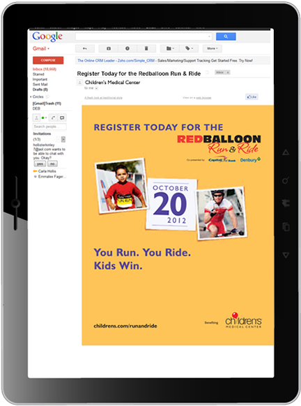 "red Ballon Run" Email Blast On Behance - Web Page (600x658), Png Download