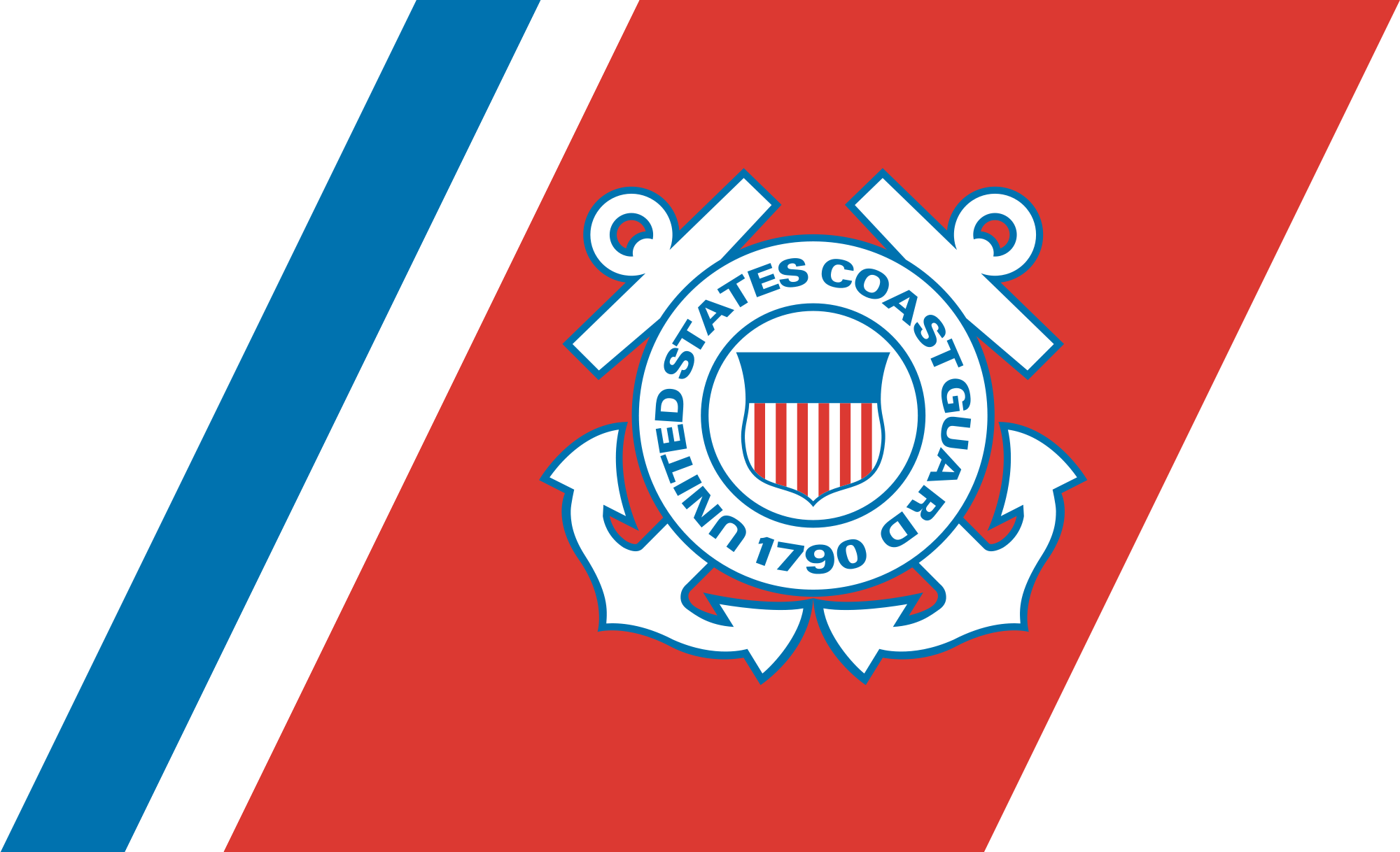 Loewy Designed Coast Guard Racing Stripe Uscg Pinterest - Us Coast Guard Stripe (2000x1218), Png Download