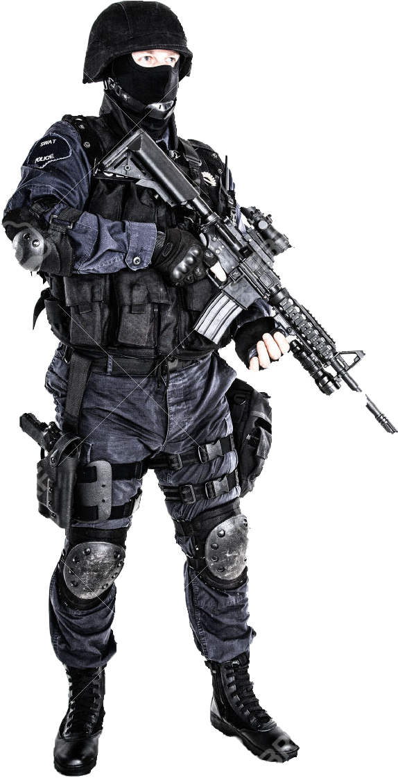 Hd Png Images Pluspng - Swat Soldier (862x1300), Png Download