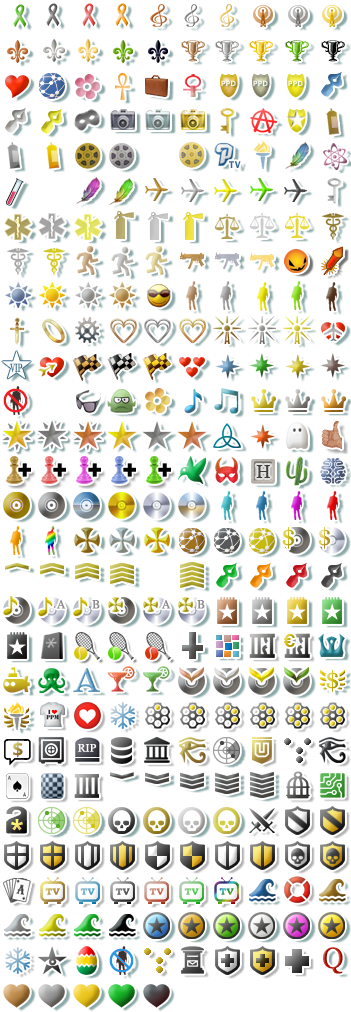 File Containing All Of The Achievements Icons) - Icon (350x1134), Png Download
