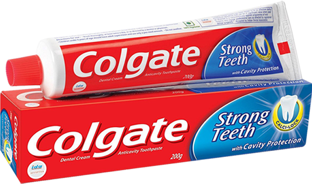 Colgate Strong Teeth Tooth Paste 100gm - Tooth Pastes (1236x736), Png Download