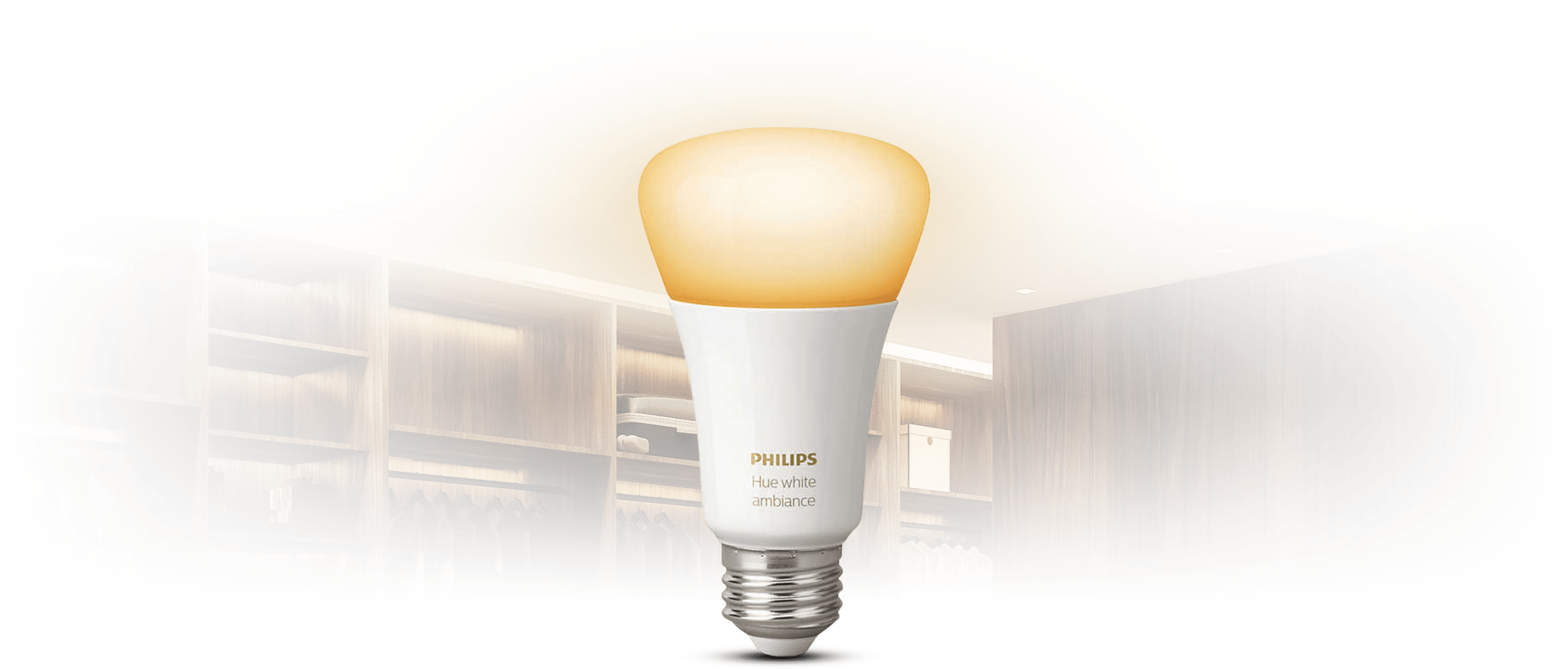 Lighting - Philips Hue 9.5-watt E27 Bulb (white Ambiance) (2559x1093), Png Download