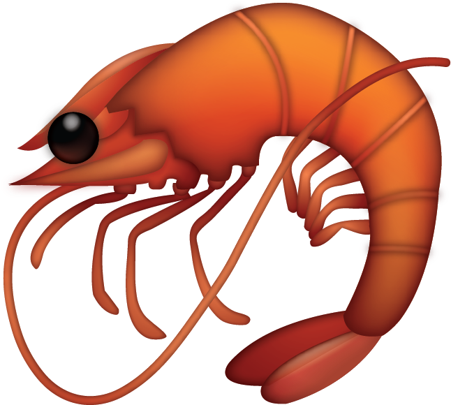 Shrimp Emoji (654x582), Png Download