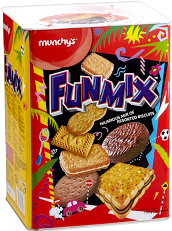 Funmix Asstd Biscuit - Munchys Funmix Hilarious Mix Of Assorted Biscuits 700gms (800x800), Png Download
