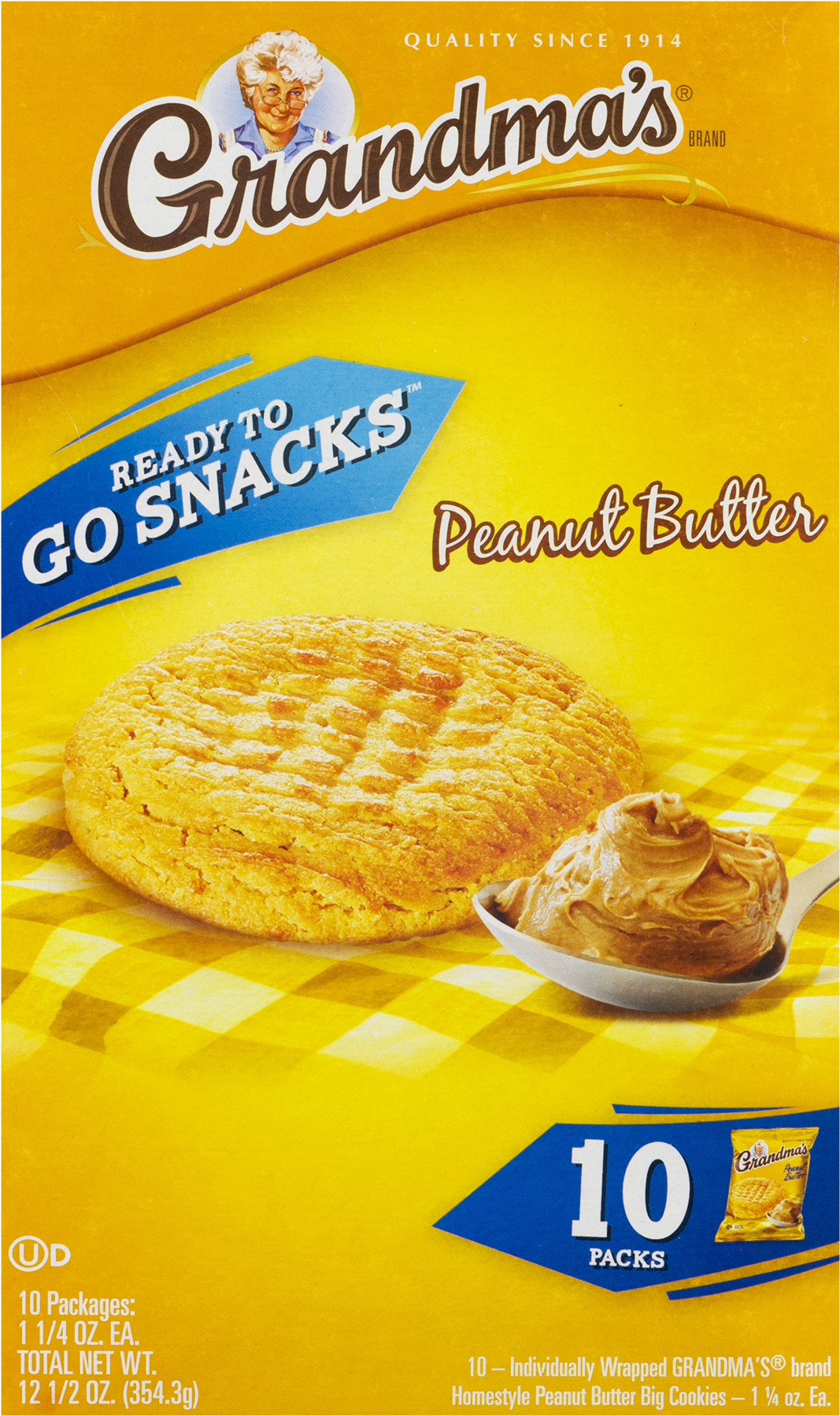 Grandmas Cookies, Peanut Butter - 2.5 Oz (1800x1800), Png Download