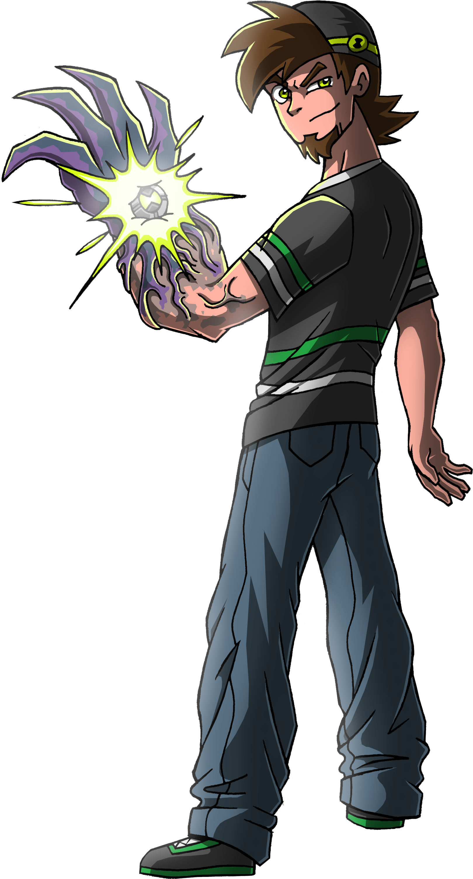 Ben - Kuro The Artist Ben 10 (1656x3048), Png Download