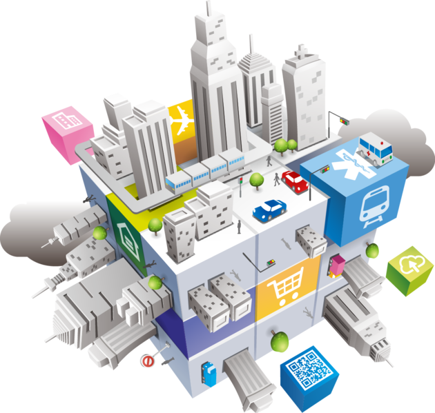Smart City Cube - El Internet De Las Cosas Png (630x599), Png Download
