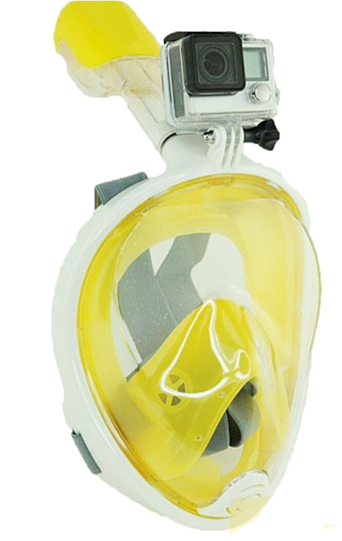 Yellow Snorkel Mask With Gopro Attachment Capabilities - Gopro (800x800), Png Download