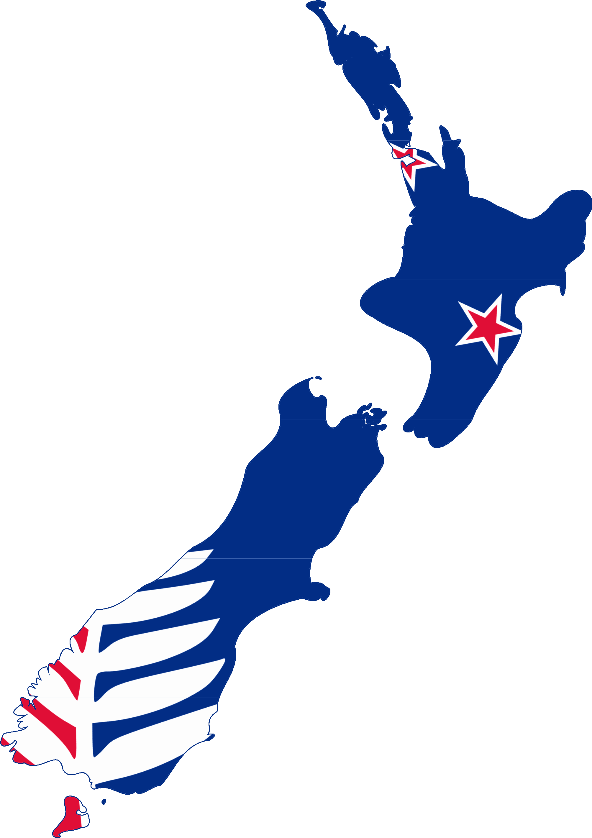 New Zealand Flag Clipart Png - New Zealand Map Blenheim (2028x2876), Png Download