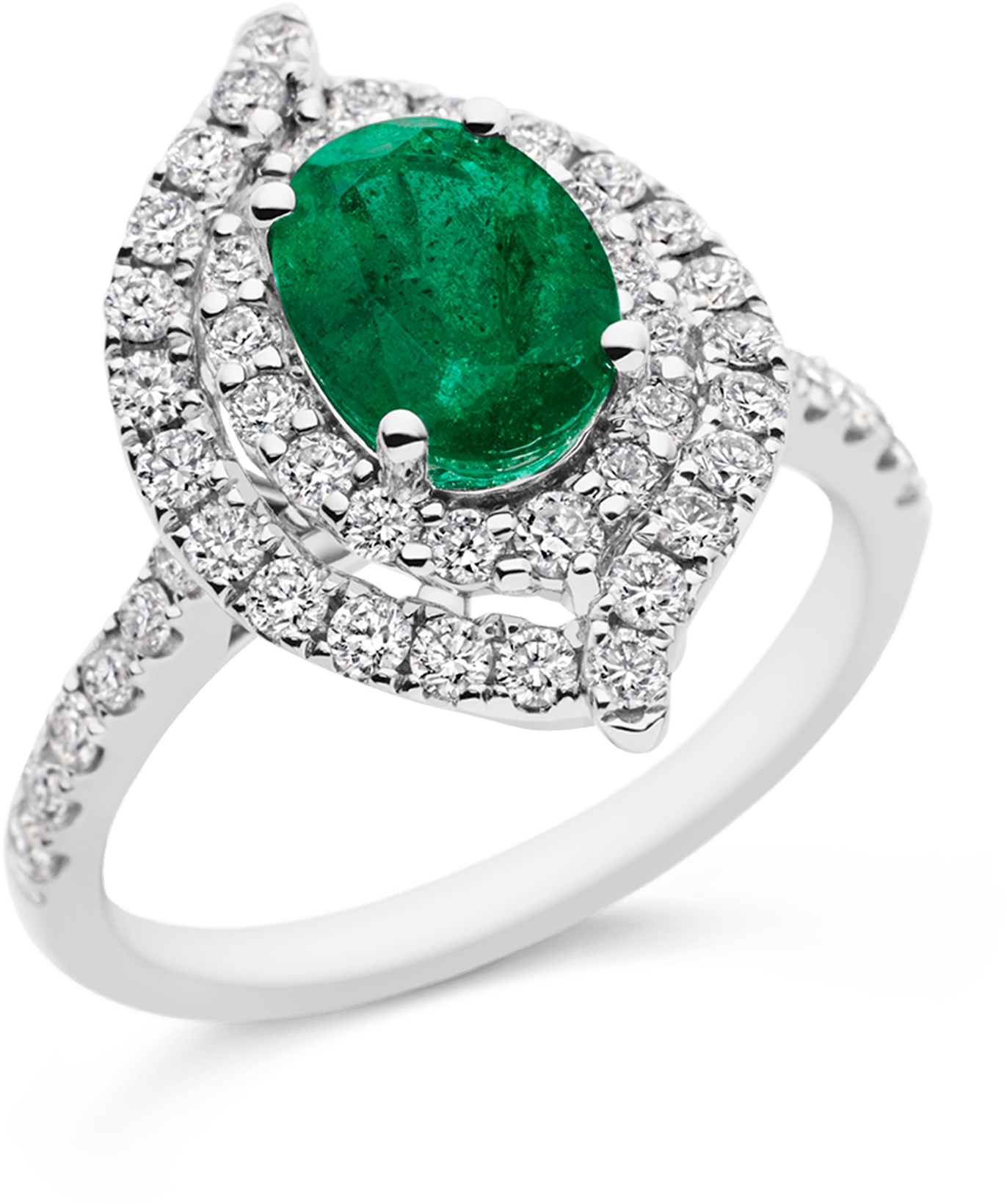 Photo Of Diamond And Emerald Ring - Pre-engagement Ring (1700x1800), Png Download