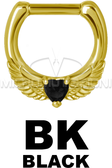 Zircon Steel Jewelled Septum Clicker With Cubic Zirconia - Surgical Stainless Steel (750x750), Png Download
