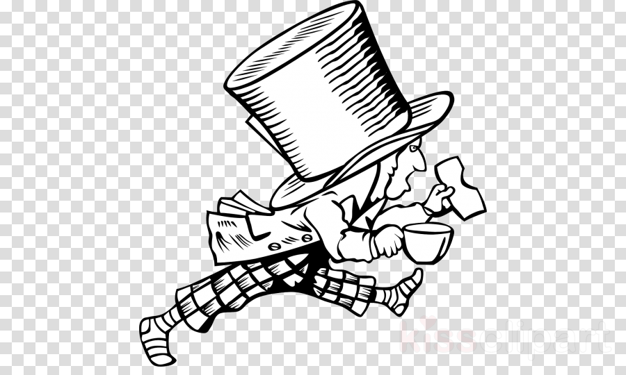Alicia En El Pais De Las Maravillas Clipart Alice's - Alice In Wonderland Clip Art Black And White (900x540), Png Download