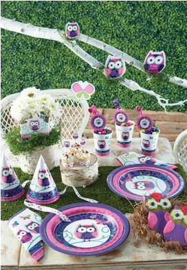 Buhos - Owl Party Plates (1170x390), Png Download