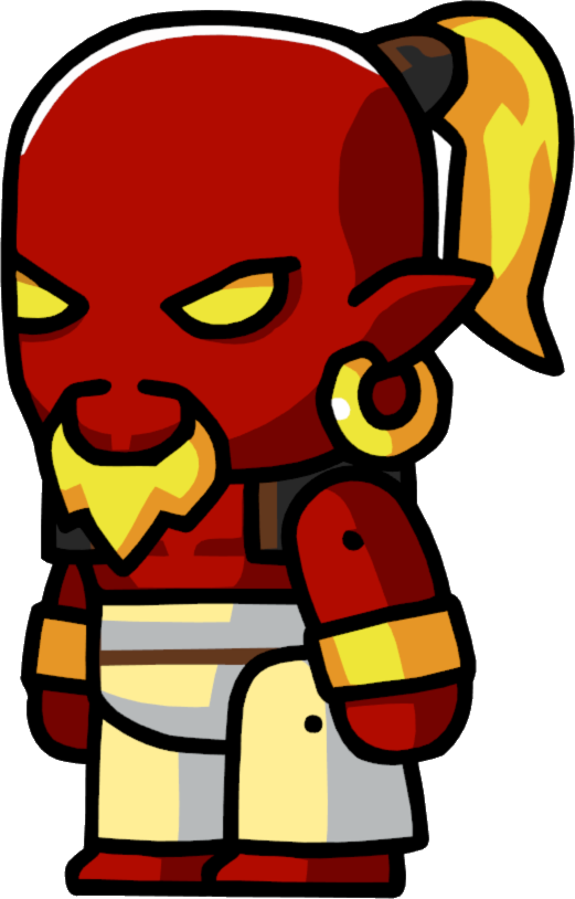 Ifrit - Scribblenauts Monster (521x814), Png Download