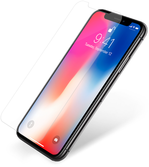X-baze 2,5d Tempered Glass For Iphone X - Telephone (510x660), Png Download