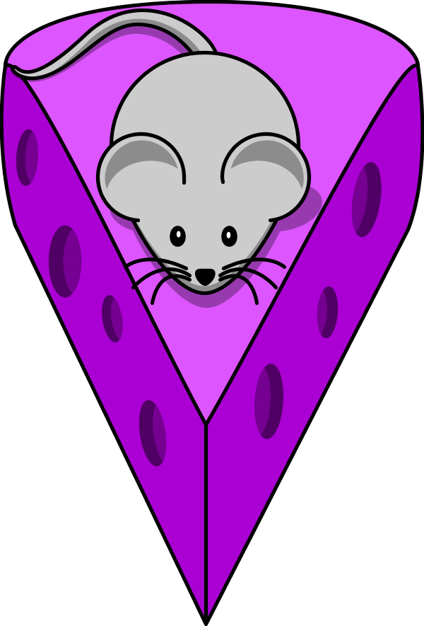 Cartoon On Top Of A Cheese Clip - Cartoon Mouse (600x885), Png Download