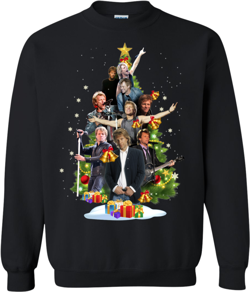 Jon Bon Jovi Christmas Tree Shirt Sweatshirt - Yosemite Park T-shirts (1155x1155), Png Download