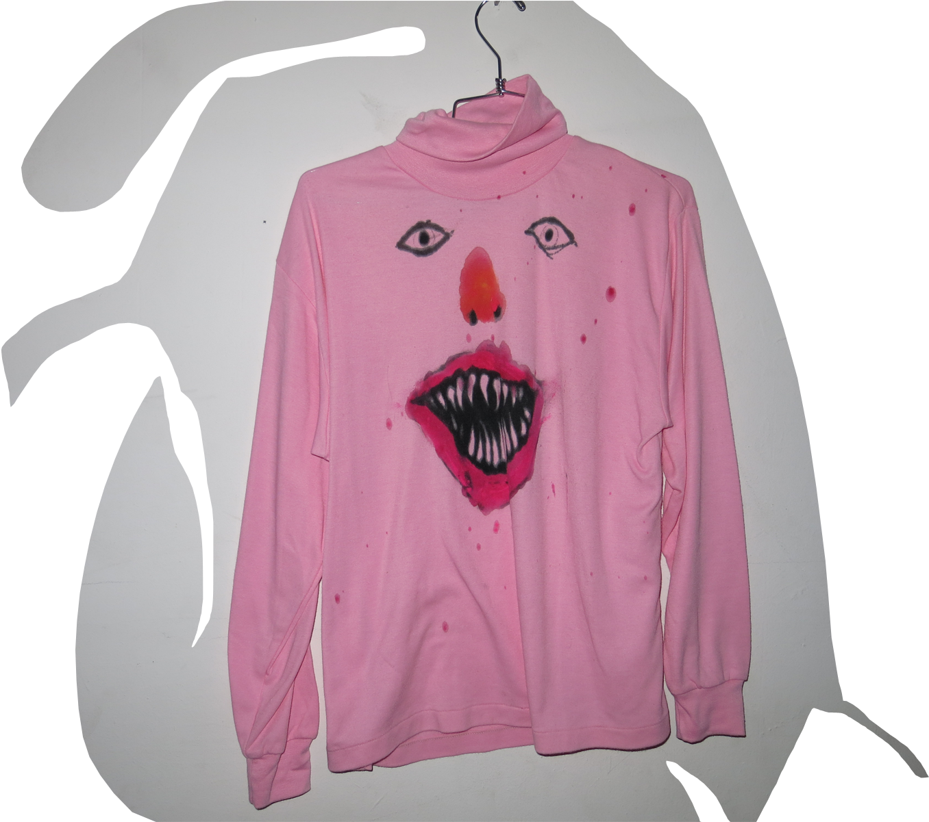 Demon Clown Face Turtle Neck Long Sleeve L - Hoodie (1600x1200), Png Download