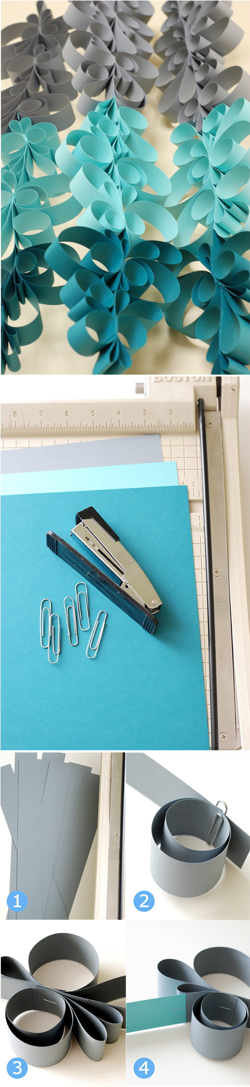 Paper Scroll Garland Tutorial From Bird's Party Blog - Garland (500x2181), Png Download