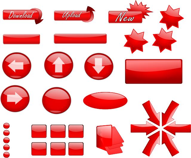 Buttons, Gloss, Badge, Arrows, Icons, Red, Folder - Red Buttons (640x527), Png Download