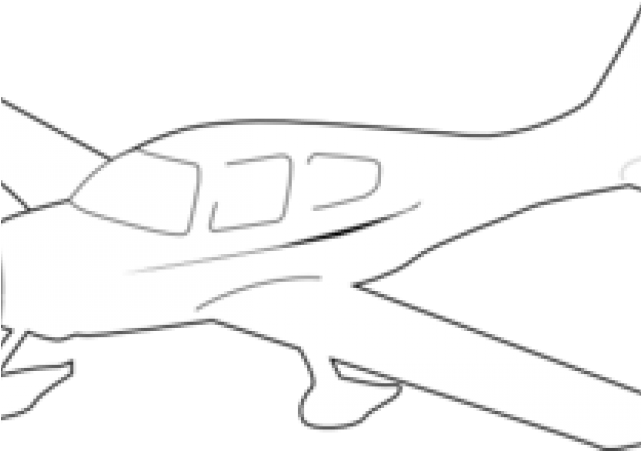 Plane Clipart Outline - Light Aircraft (640x480), Png Download