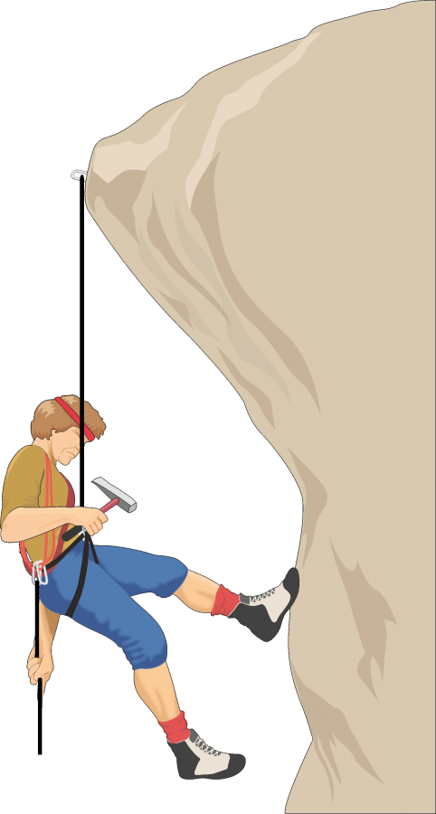 Mountain Climbing - Illustration (482x900), Png Download