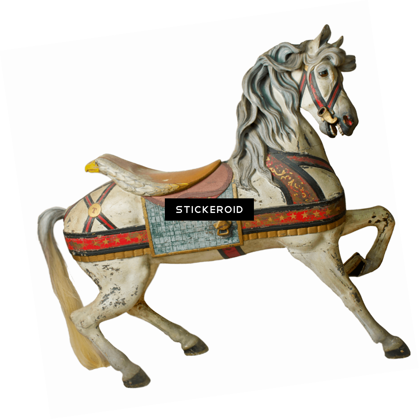 Antique Carousel Horse - Carousel Horse Png (1693x1694), Png Download