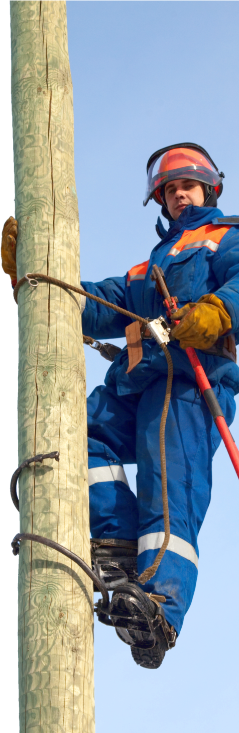 And How Does It Affect You As An Employer - Electricista En Poste De Luz (500x1454), Png Download