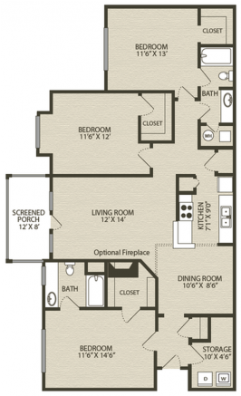 Redcliffe - - Floor Plan (640x480), Png Download