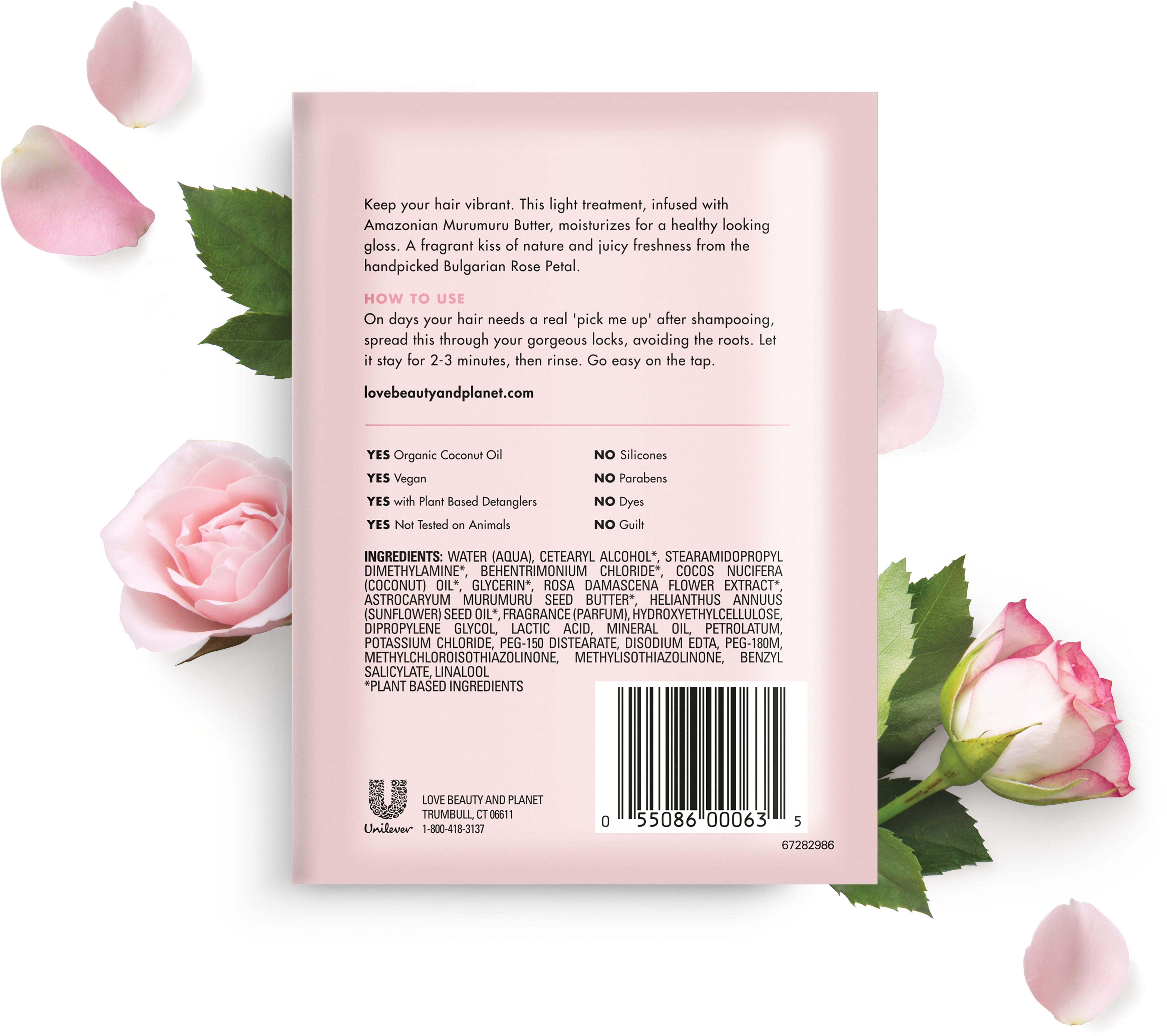 Love Beauty And Planet Murumuru Butter & Rose Conditioner - Love Beauty And Planet Ingredients (5000x5000), Png Download