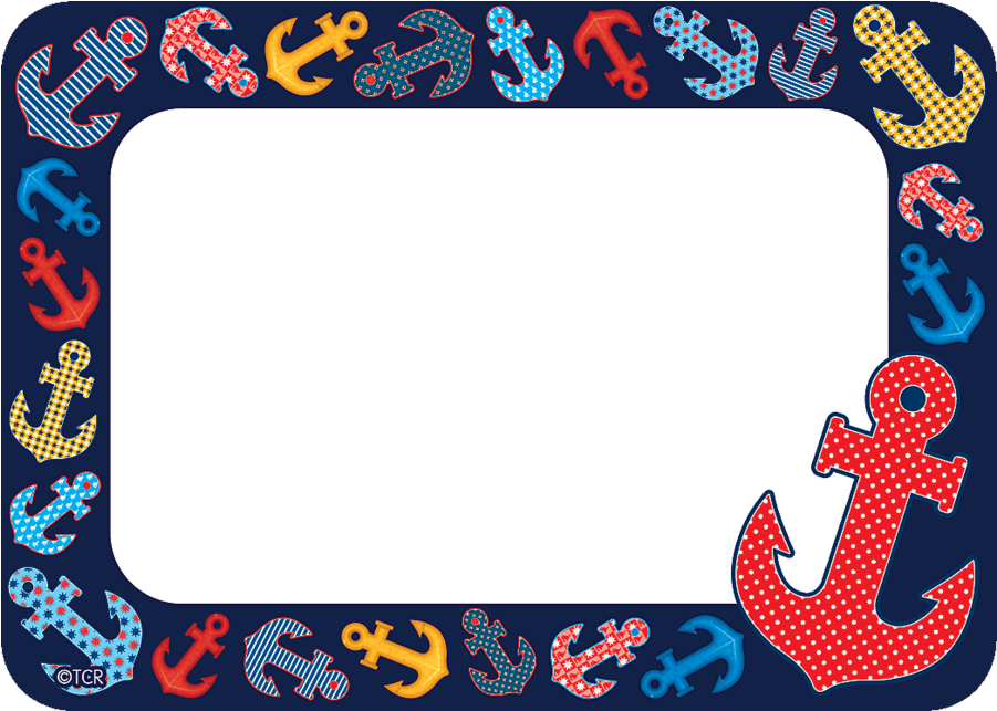 Tcr5491 Anchors Name Tags/labels Image - Nautical Name Tags (900x900), Png Download