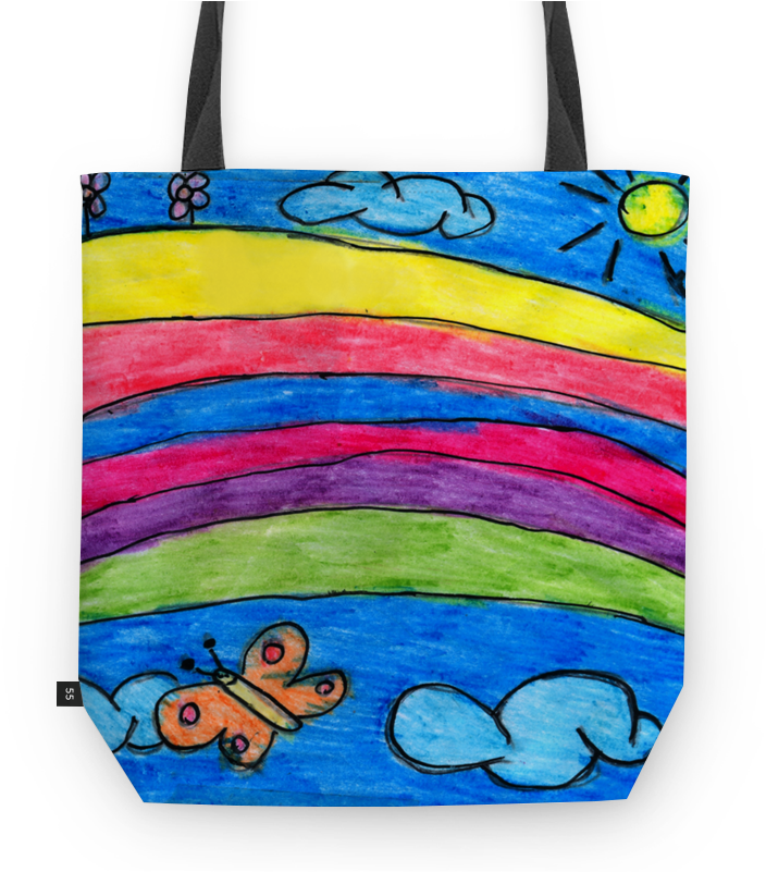 Bolsa Arco-íris De Daniela Secona - Drawing (800x800), Png Download