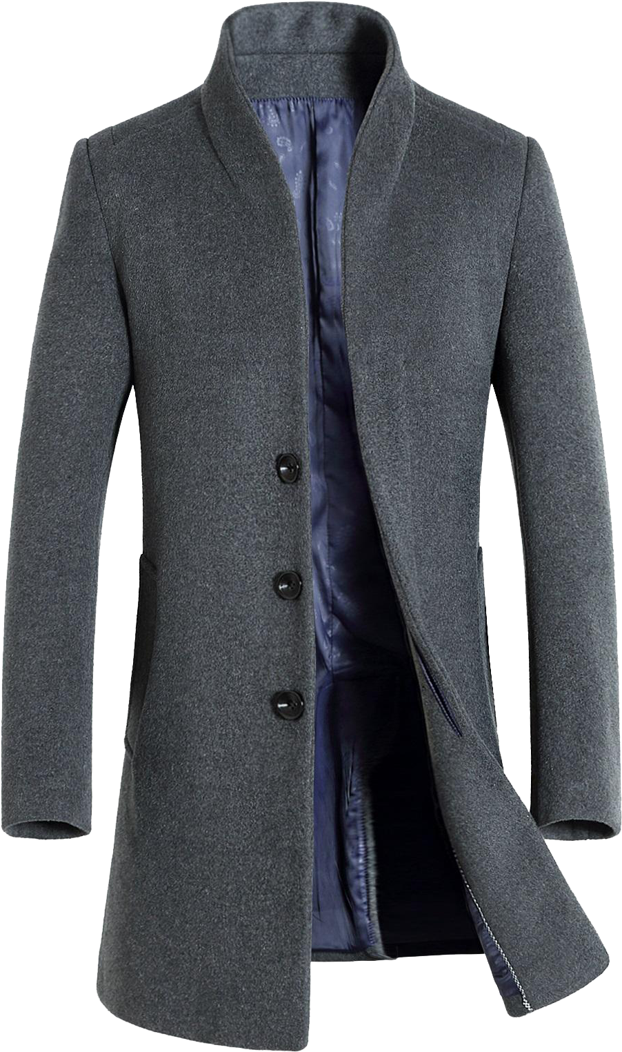 Gabardina Hombre Lana Gris (1600x1600), Png Download