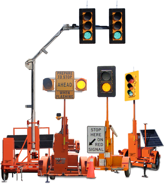 Portable Traffic Lights - Portable Traffic Signals (634x751), Png Download