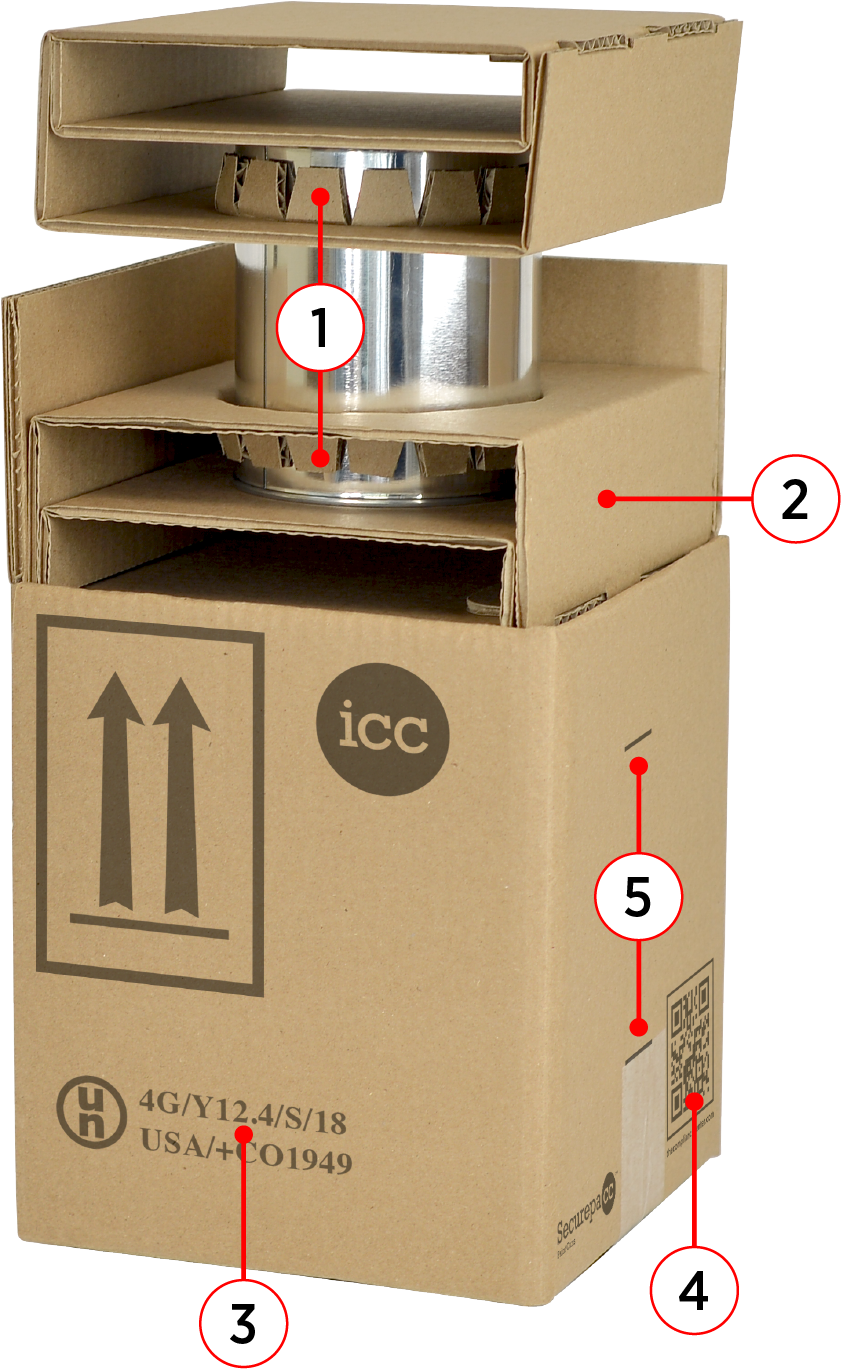 4g Quart & Liter Dent-free Paint Can Shippers - Packaging And Labeling (1000x1493), Png Download