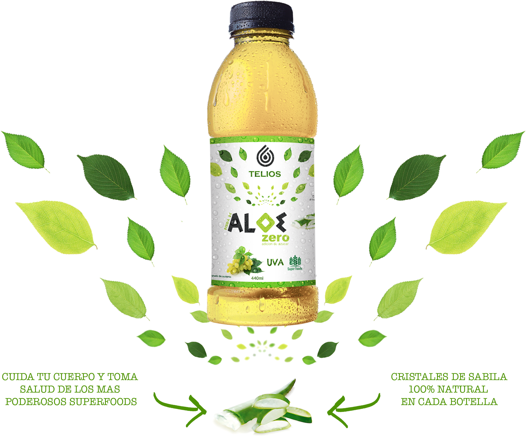 Agua De Aloe Vera Light Zero Calorias Colombia - Aloe Vera (2598x1918), Png Download