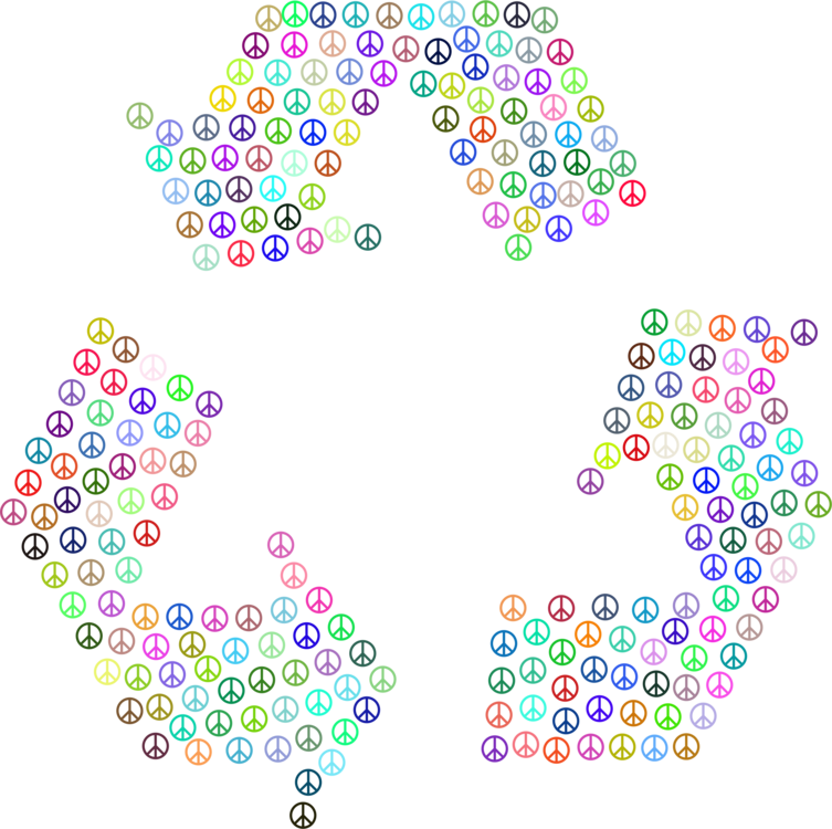 Computer Icons Symbol Pointer Arrow Download - Peace Sign Rectangular Fridge Magnet (personalized) (753x750), Png Download