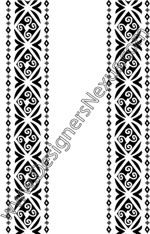 Border Fashion Cliparts - Border Ornament Design Png (612x792), Png Download