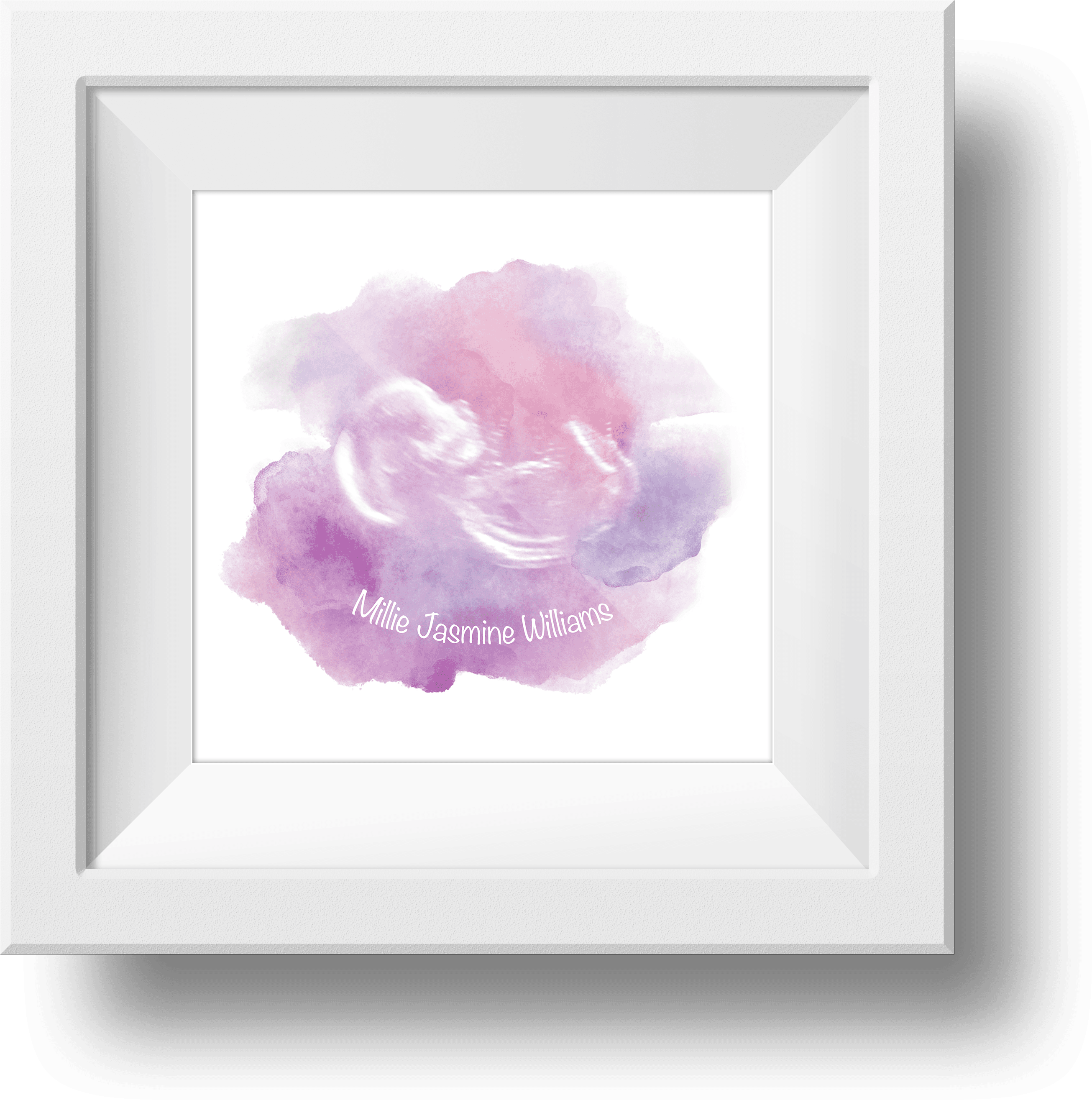 Baby Scan Watercolour Print - Picture Frame (3543x3543), Png Download