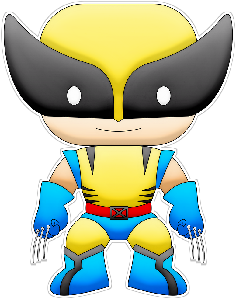 Minus Baby Wolverine, Baby Avengers, Superhero Party, - Cartoon (900x1136), Png Download